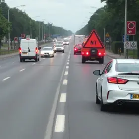 trânsito em meia pista