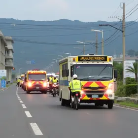 Operação de trânsito e transporte para o Arraial de Belô