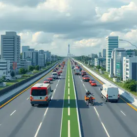 esquema de trânsito e transporte