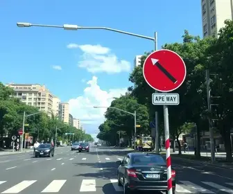 mão única de circulação